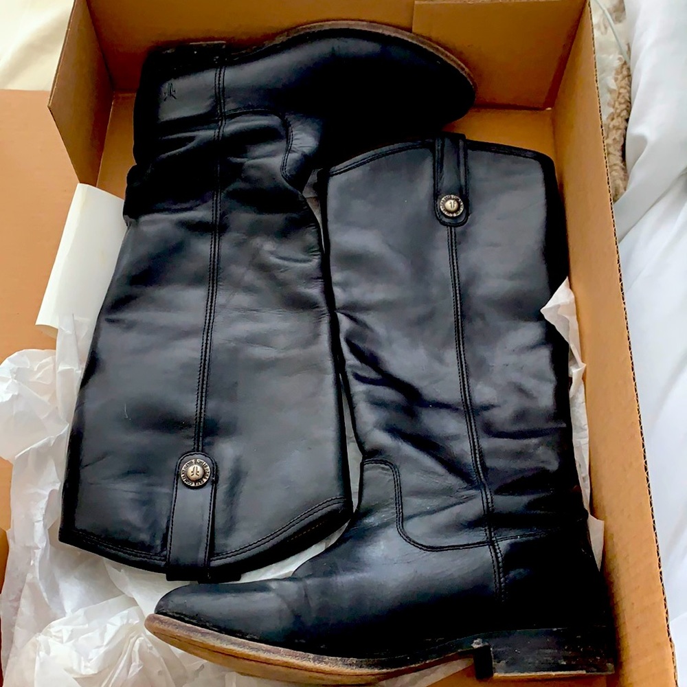 FRYE Black Leather Boots